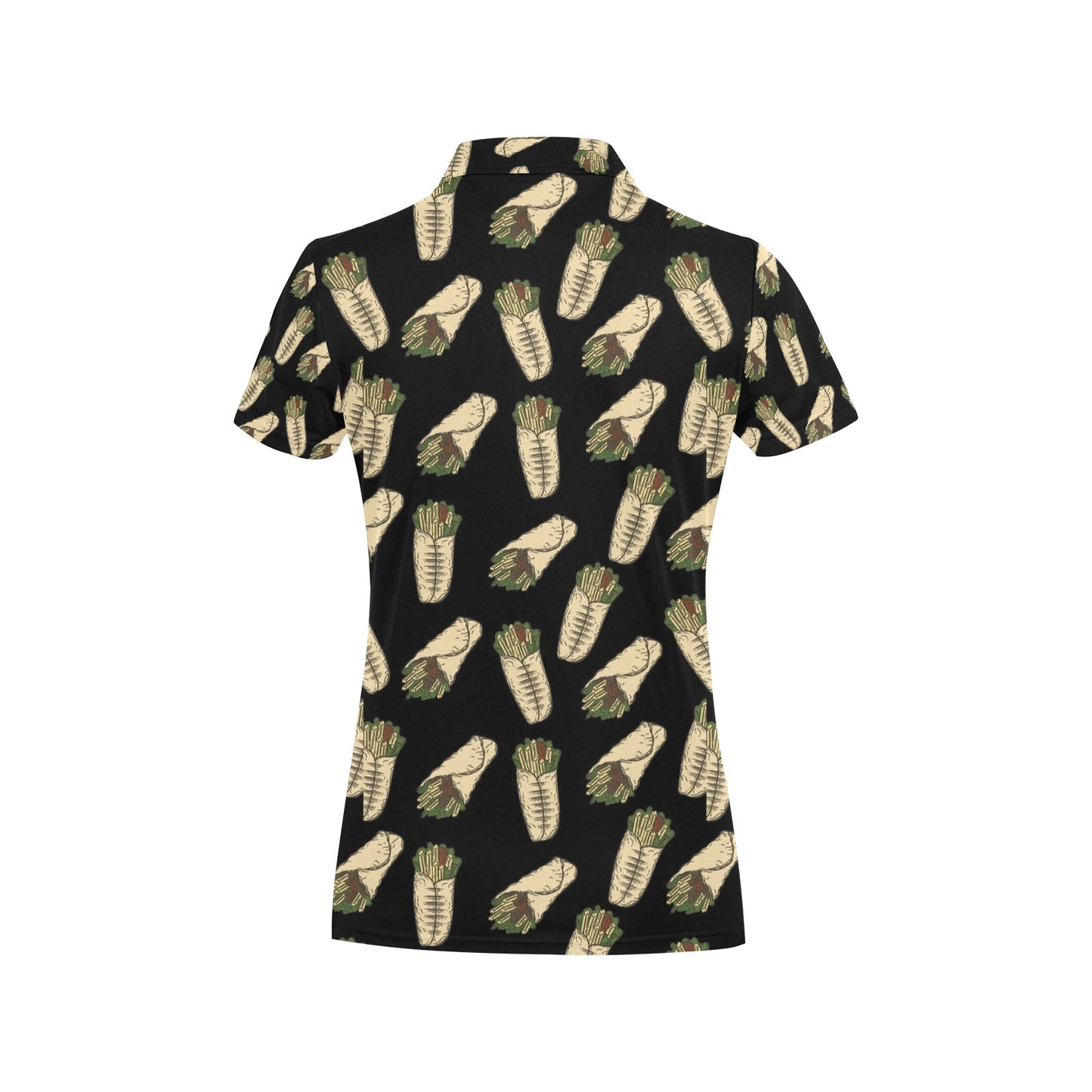 Burrito Print Design LKS303 Women's Polo Shirt