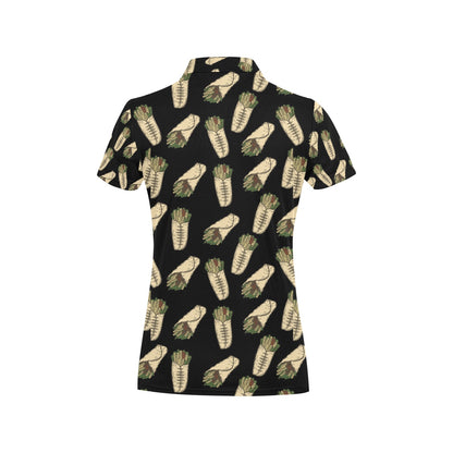 Burrito Print Design LKS303 Women's Polo Shirt