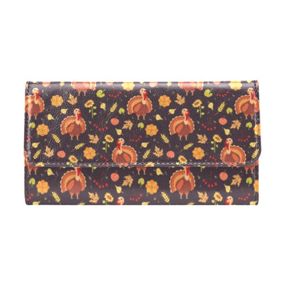 Thanksgiving Print Design LKS305 Women's Trifold Wallet
