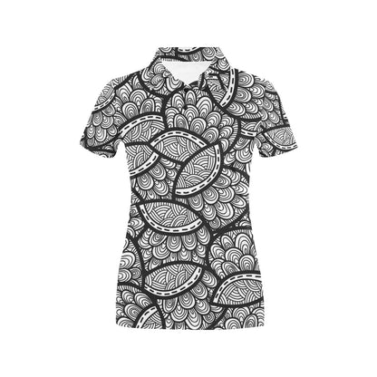 Polynesian Pattern Print Design A01 Women's Polo Shirt