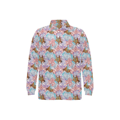 Christian Pattern Print Design 03 Long Sleeve Polo Shirt For Men's