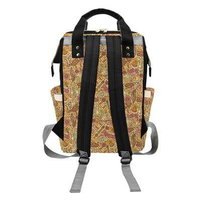 Hippie Print Design LKS305 Diaper Bag Backpack