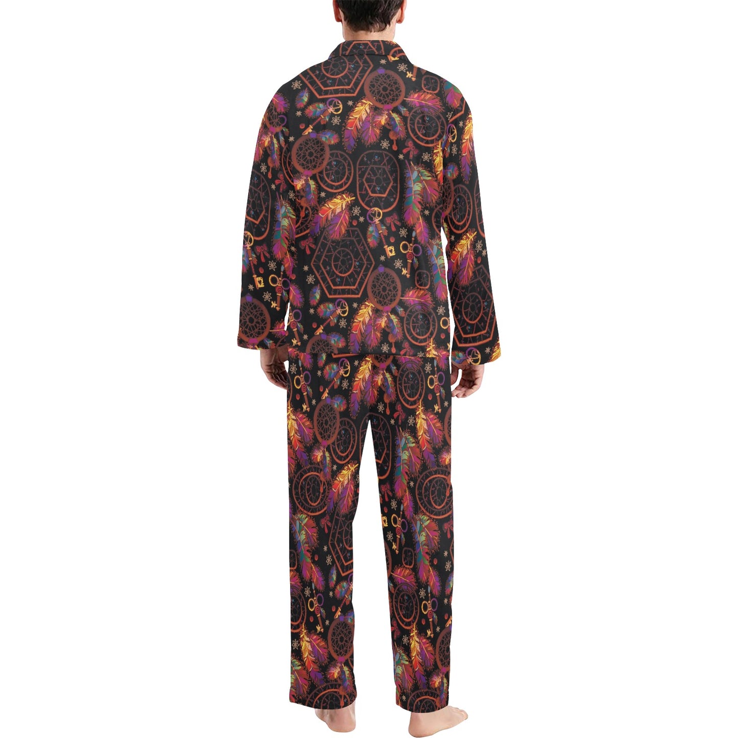Dream catcher native american Men's Long Pajama Set