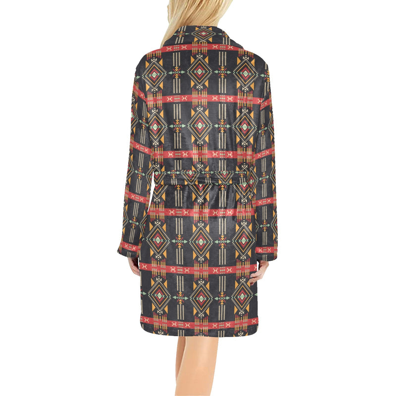 Southwest Pattern Print Design LKS303 Women's Fleece Robe