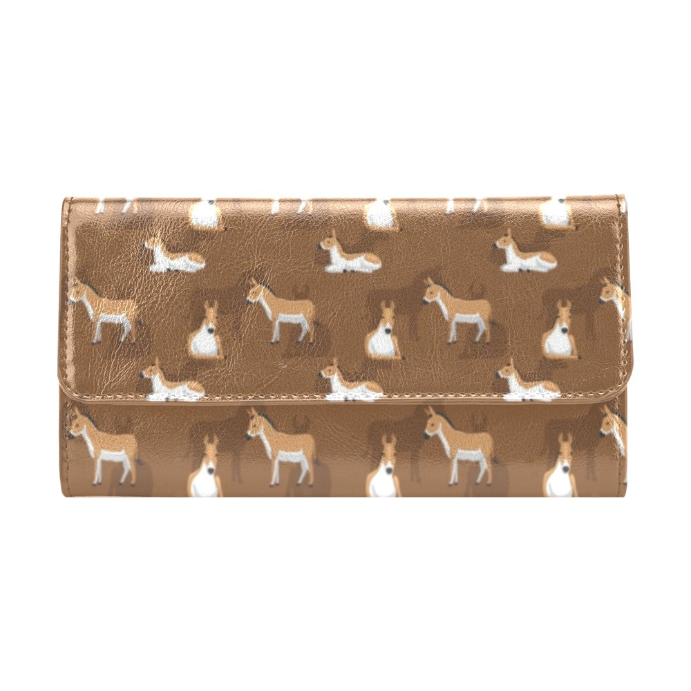 Donkey Print Design LKS401 Women's Trifold Wallet
