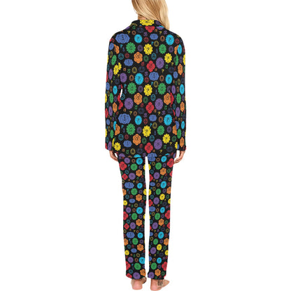 Chakra Pattern Print Design 01 Women's Long Pajama Set