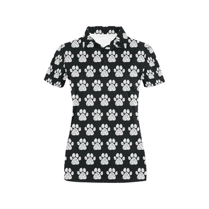 Paw Pattern Print Design A02 Women's Polo Shirt