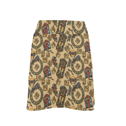 Totem Print Design LKS305 17" Golf & Pickleball Skort with Pockets
