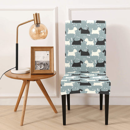 Scottish Terriers Print Design LKS301 Dining Chair Slipcover