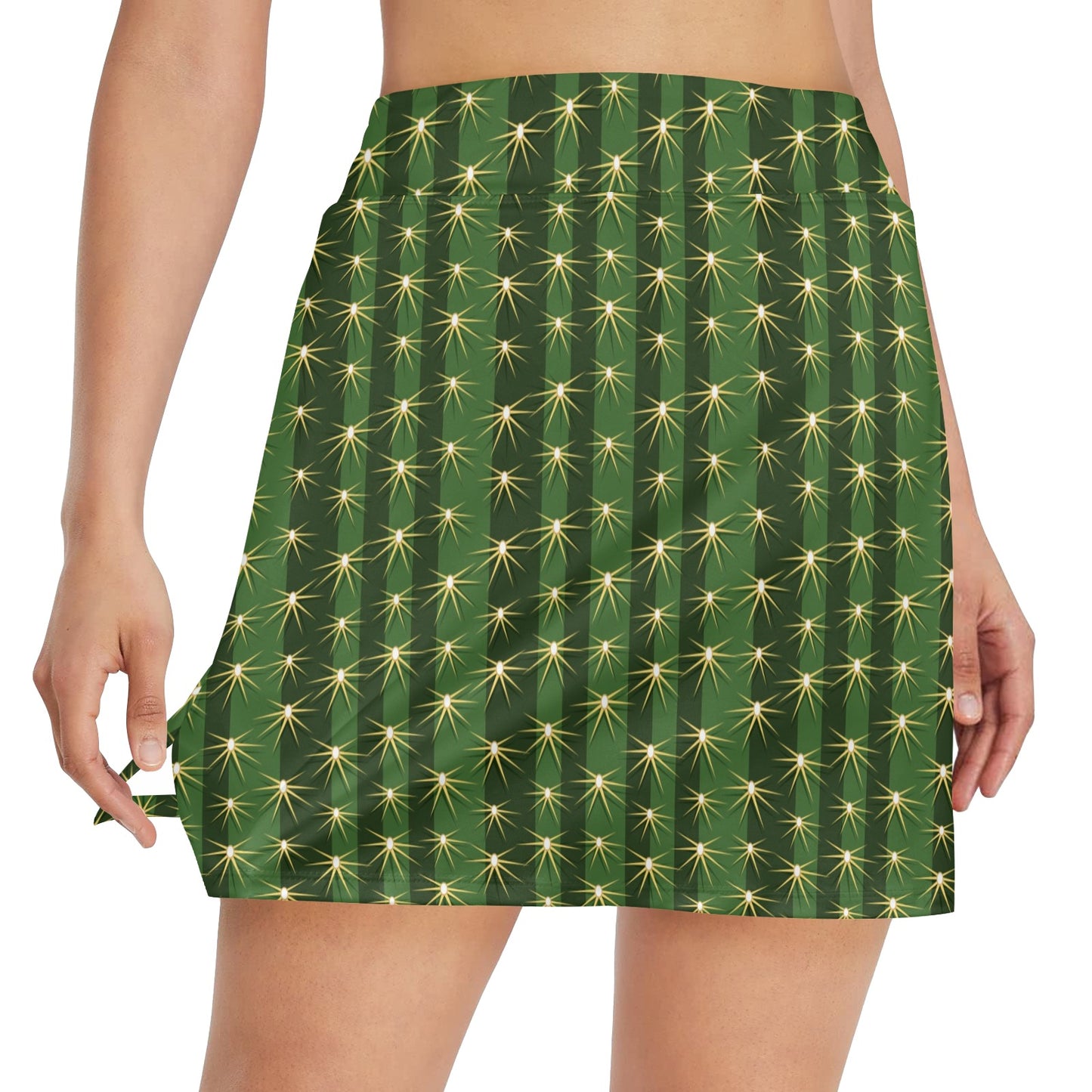 Cactus Skin Print Pattern 17" Golf & Pickleball Skort with Pockets