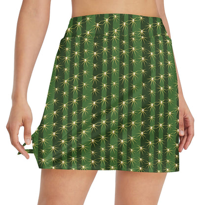 Cactus Skin Print Pattern 17" Golf & Pickleball Skort with Pockets