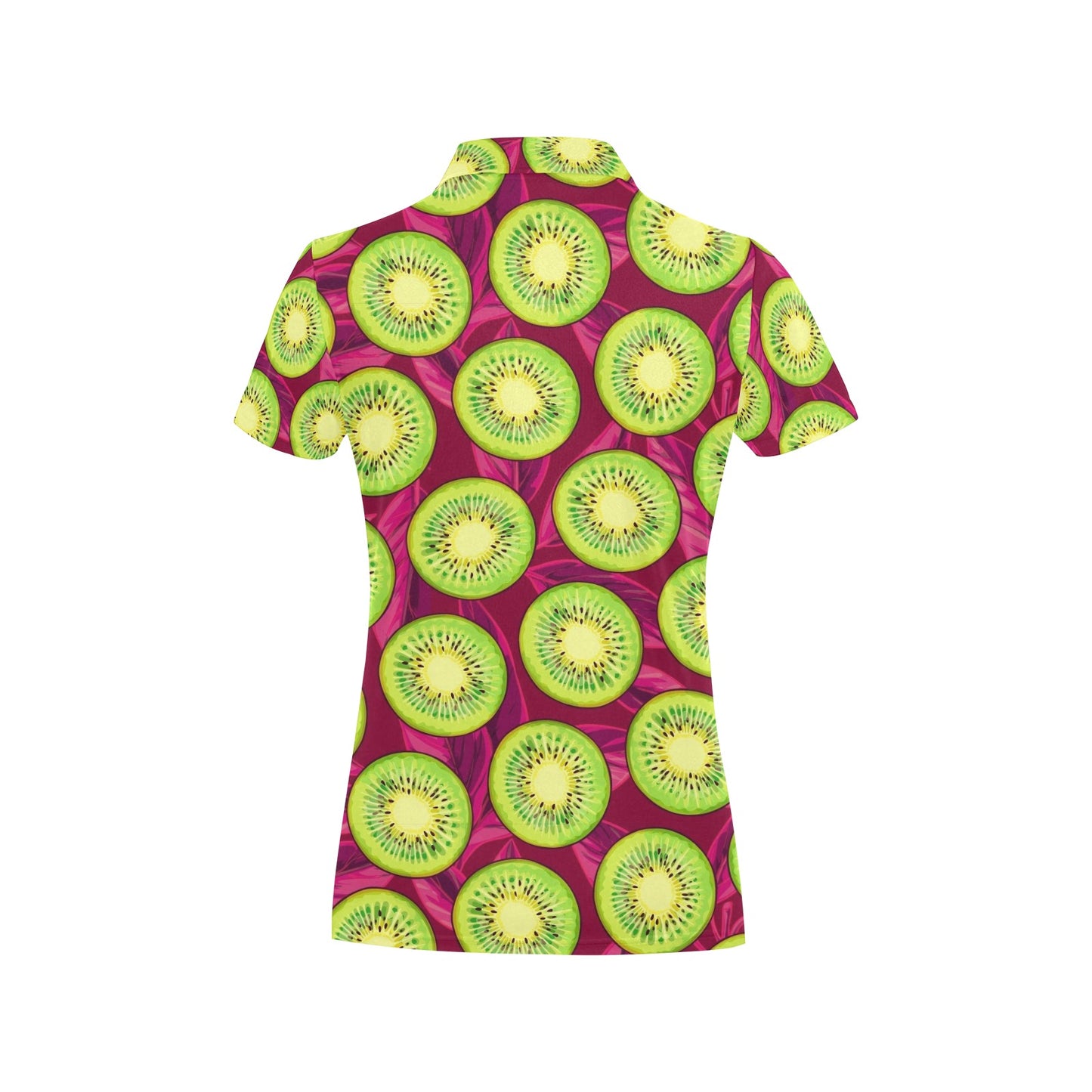 Kiwi Pattern Print Design KW05 Women's Polo Shirt