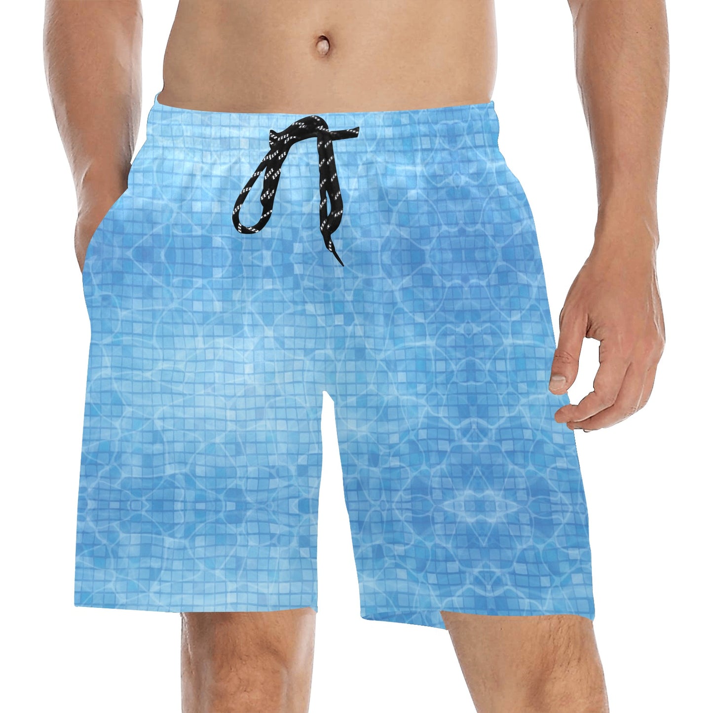 Swimming Pool Print Design LKS302 Men's Swim Trunks Beach Shorts
