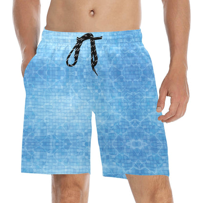 Swimming Pool Print Design LKS302 Men's Swim Trunks Beach Shorts
