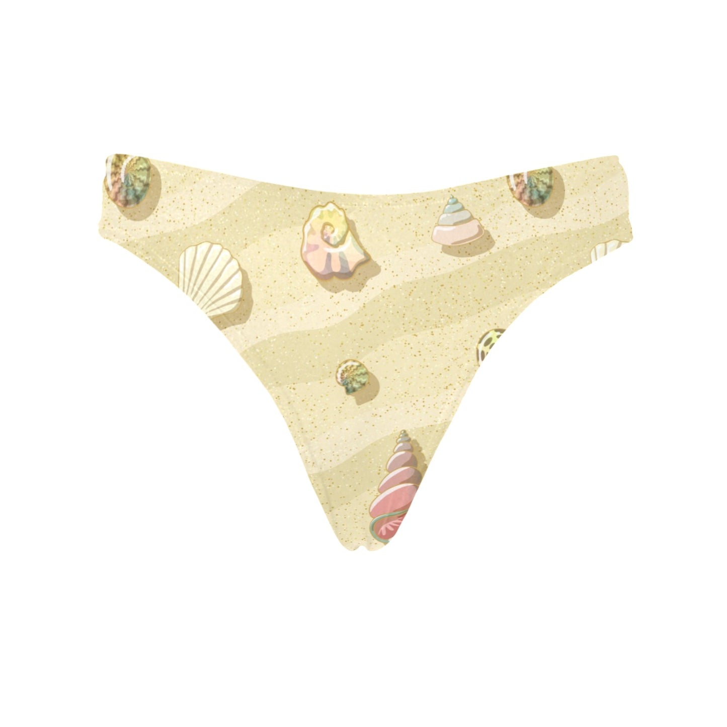Beach with Seashell Theme Women's Thongs