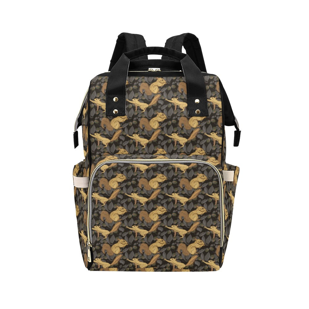 Squirrel Print Design LKS309 Diaper Bag Backpack