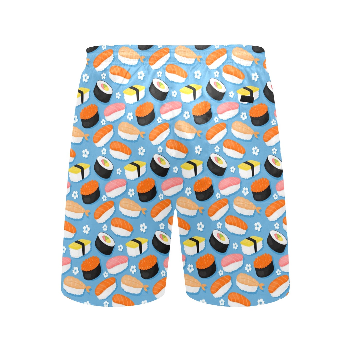 Sushi Print Design LKS304 Men's Swim Trunks Beach Shorts
