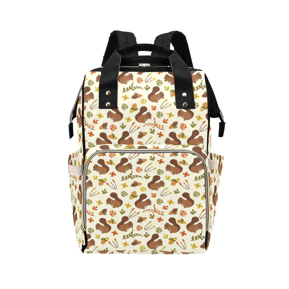Squirrel Print Design LKS3010 Diaper Bag Backpack