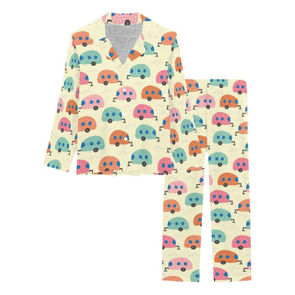 Camper Pattern Print Design 06 Women's Long Pajama Set