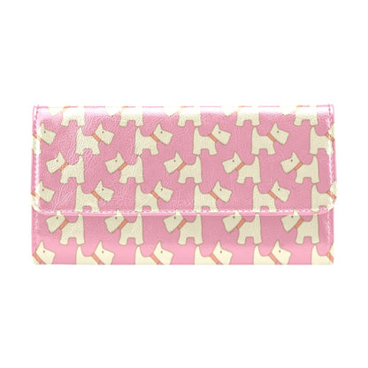 Scottish Terriers Print Design LKS306 Women's Trifold Wallet
