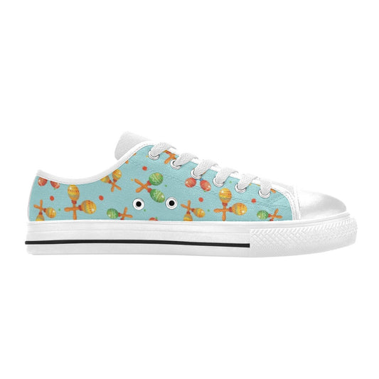 Maracas Print Design LKS402 Women's White Low Top Shoes