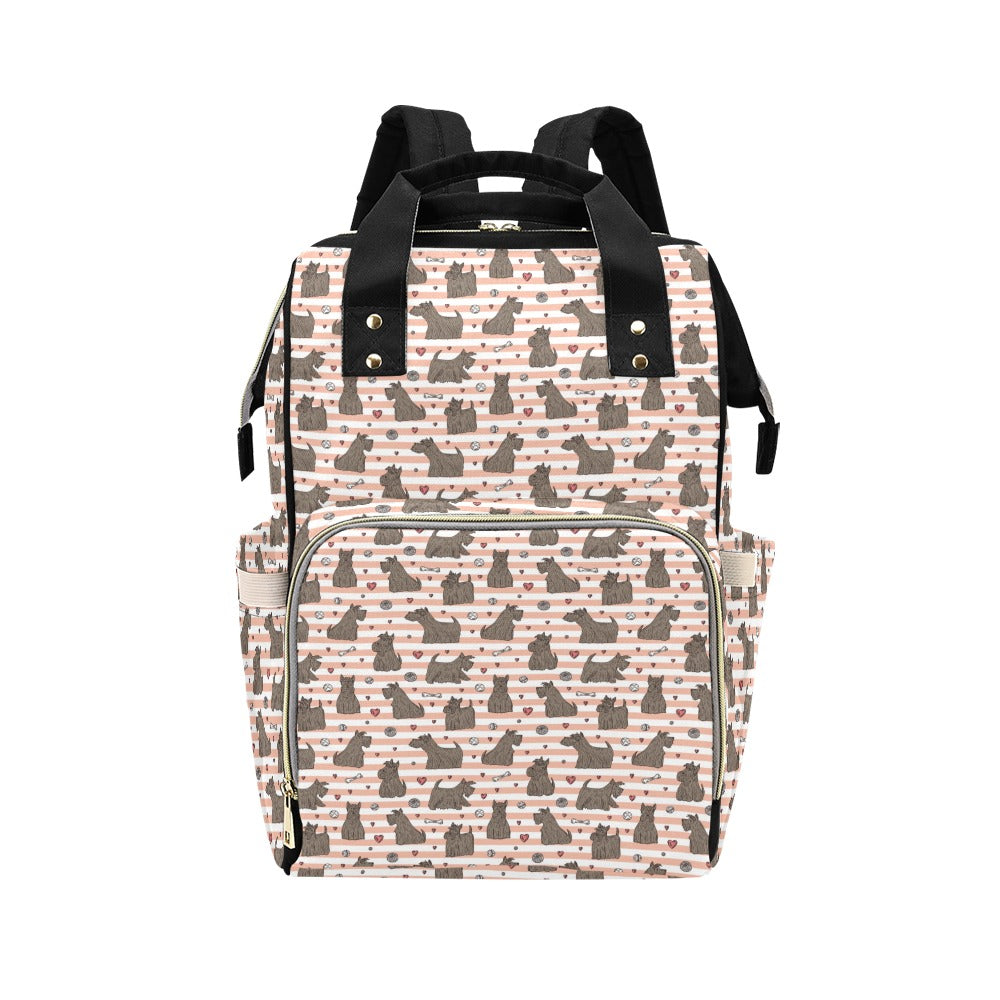 Scottish Terriers Print Design LKS3016 Diaper Bag Backpack