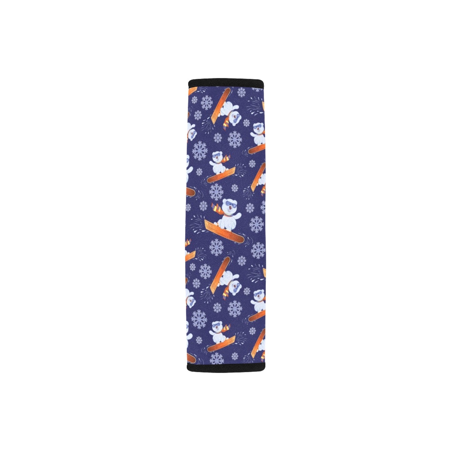 Snowboard Bear Print Design LKS305 Car Seat Belt Cover