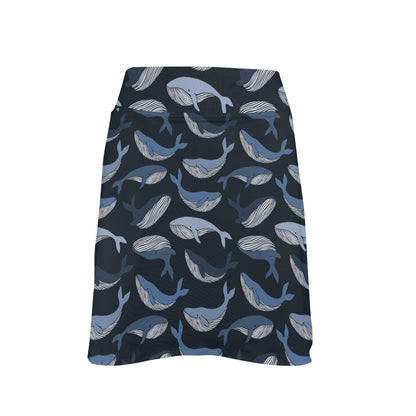 Whale Print Design LKS301 17" Golf & Pickleball Skort with Pockets