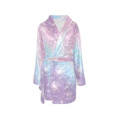 Cosmic Pastel Pattern Print Design 02 Women's Fleece Robe