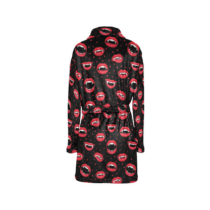 Halloween Pattern Print Design 01 Women's Fleece Robe