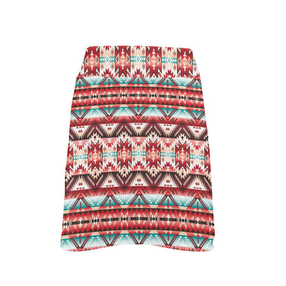 Aztec Western Style Print Pattern 17" Golf & Pickleball Skort with Pockets