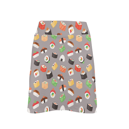 Sushi Print Design LKS307 17" Golf & Pickleball Skort with Pockets
