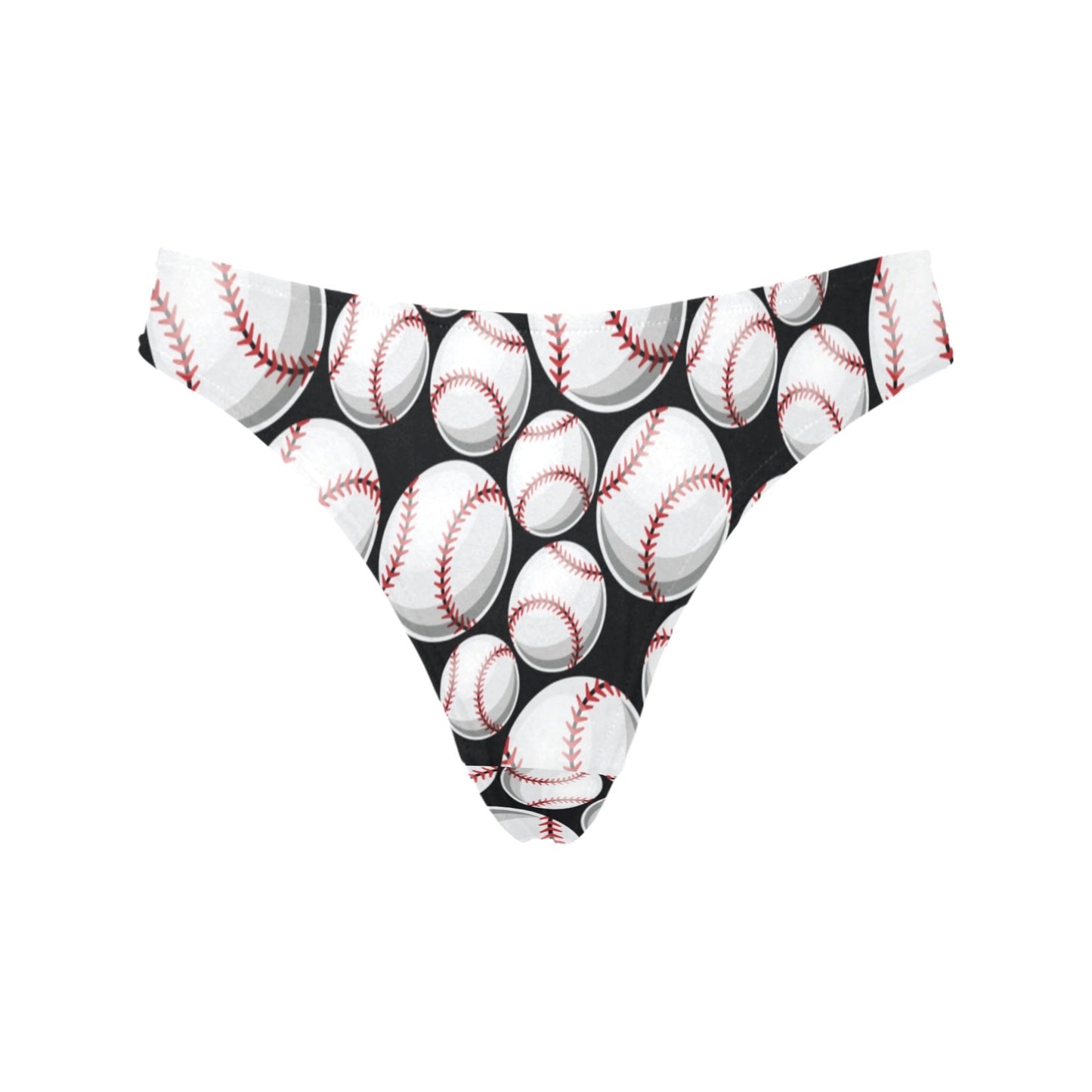 Baseball Black Background Women's Thongs