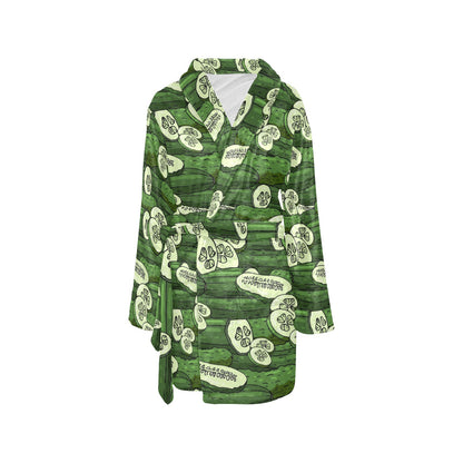 Cucumber Pattern Print Design CC01 Women's Fleece Robe
