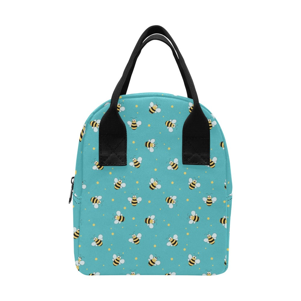 Bee With Dot Print Design LKS309 Insulated Lunch Bag