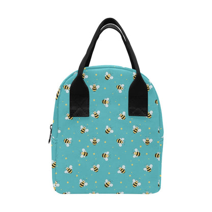 Bee With Dot Print Design LKS309 Insulated Lunch Bag