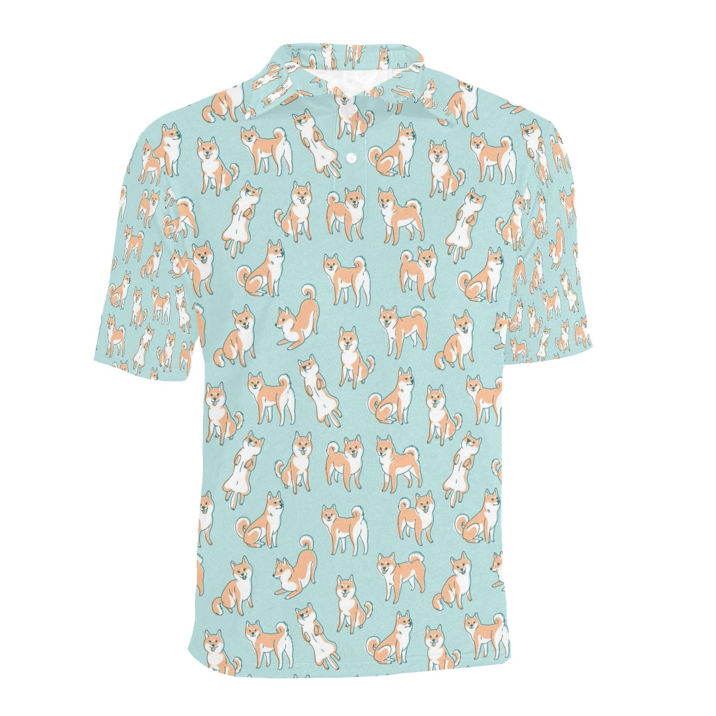 Shiba Inu Print Design LKS304 Men Polo Shirt