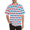 Harlequin Print Design LKS402 Men's Men's Hawaiian Shirt