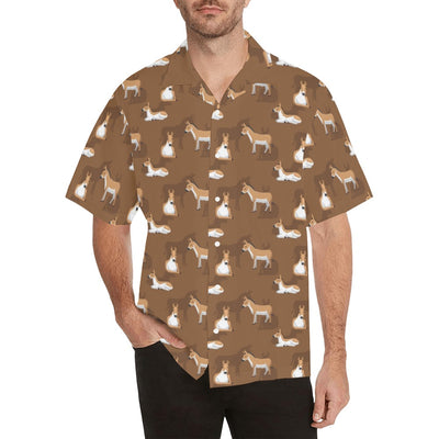 Donkey Print Design LKS401 Men's Men's Hawaiian Shirt