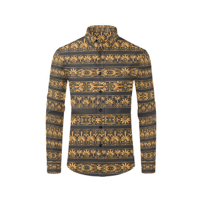 Ancient Greek Print Design LKS303 Men's Long Sleeve Dress Shirt