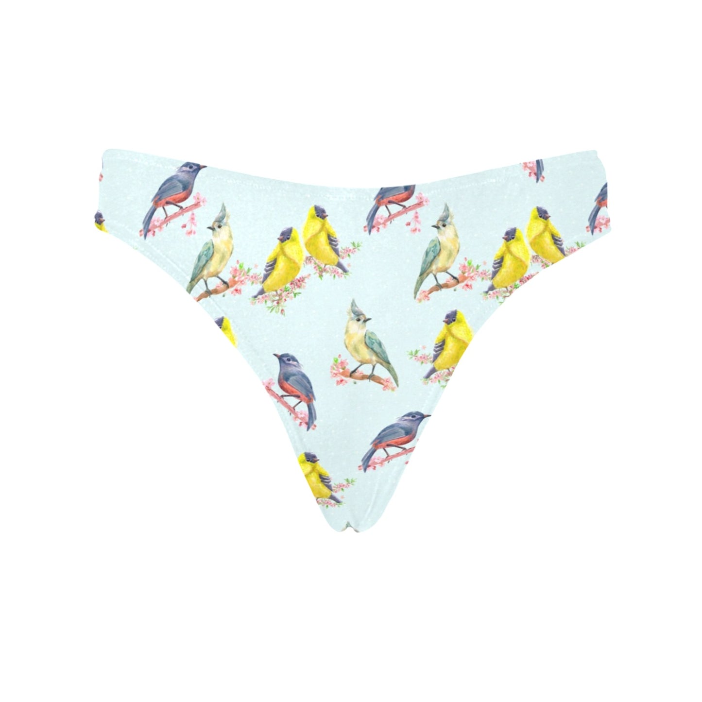 Bird Sweet Themed Print Pattern Women's Thongs