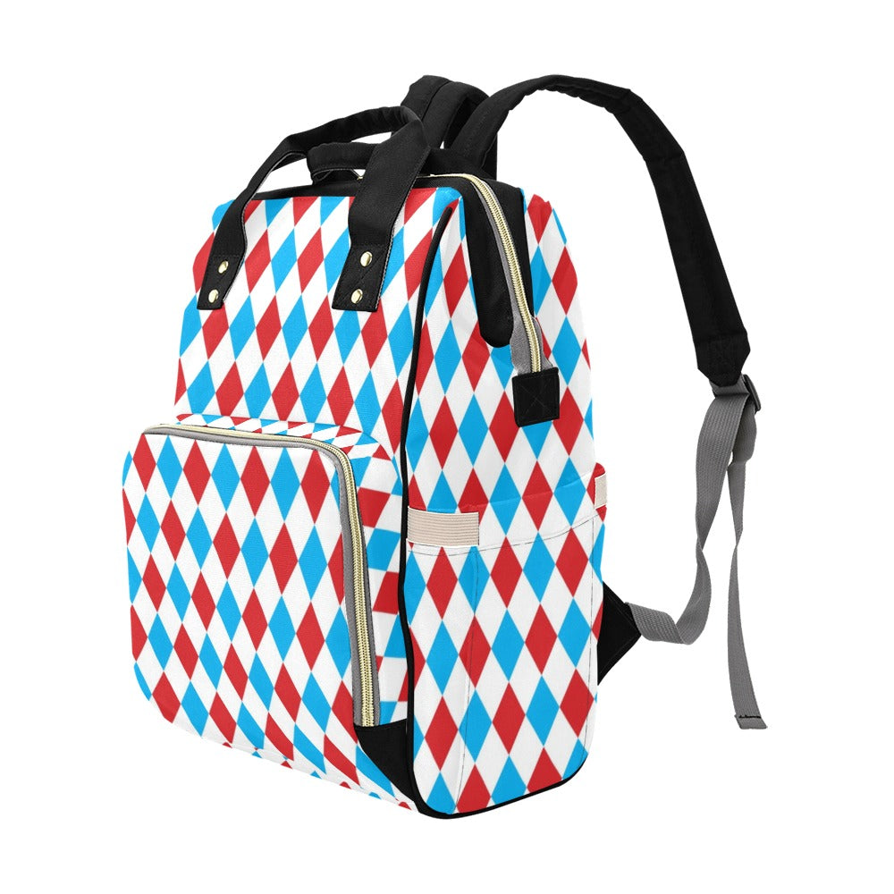Harlequin Print Design LKS402 Diaper Bag Backpack