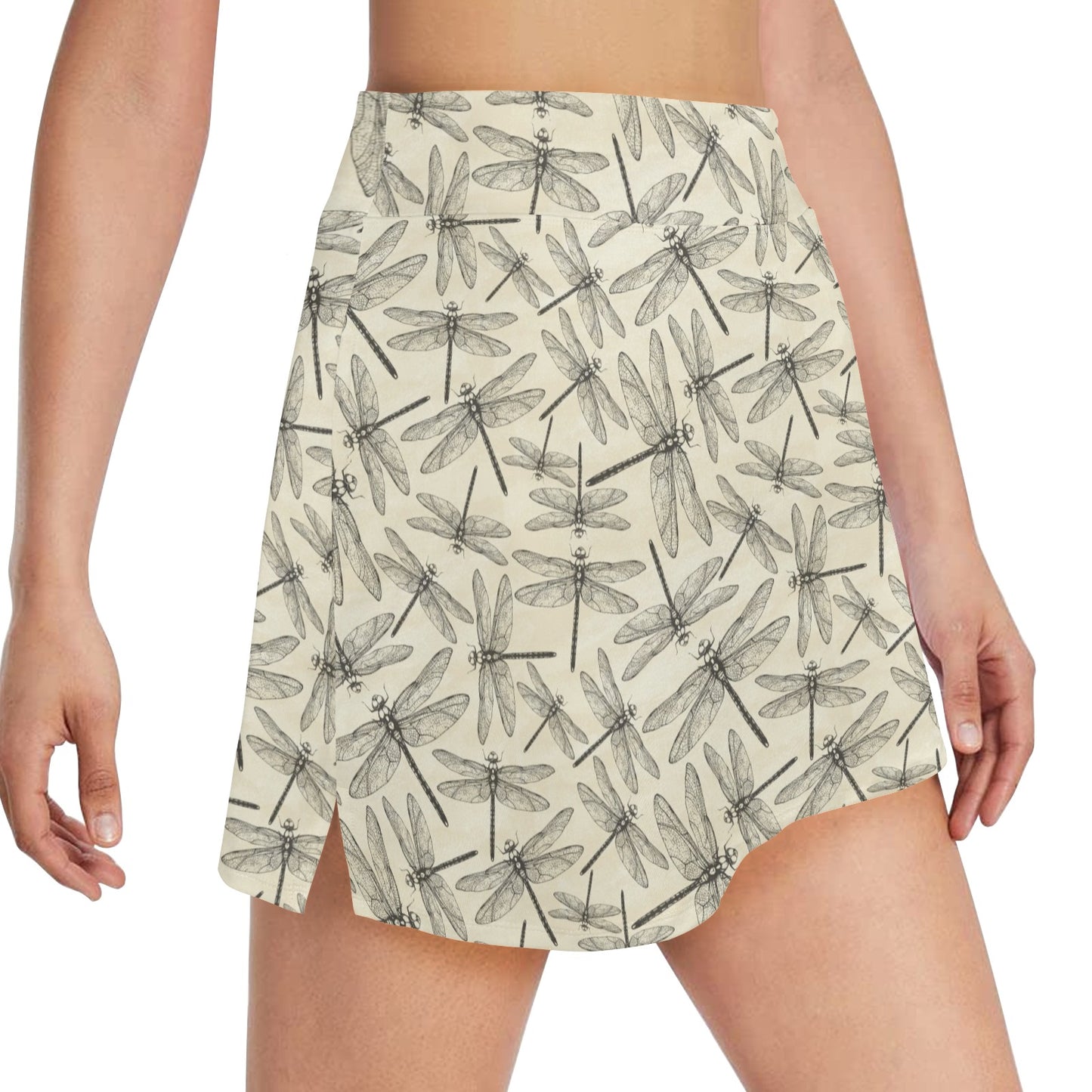 Dragonfly Print Design LKS402 17" Golf & Pickleball Skort with Pockets