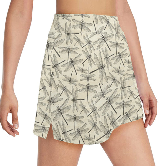 Dragonfly Print Design LKS402 17" Golf & Pickleball Skort with Pockets