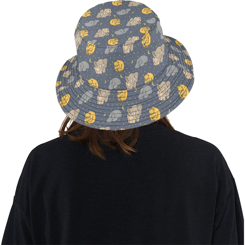 Safari Elephant Lion Print Design LKS303 Unisex Bucket Hat