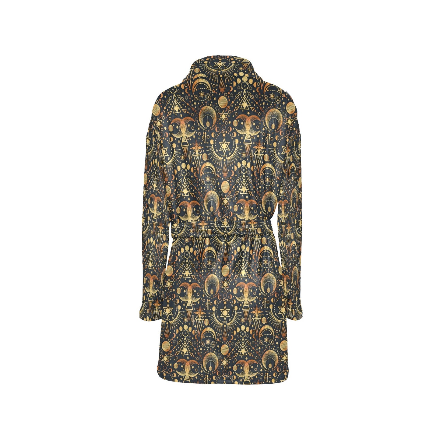 Sun Moon Print Design LKS308 Women's Fleece Robe