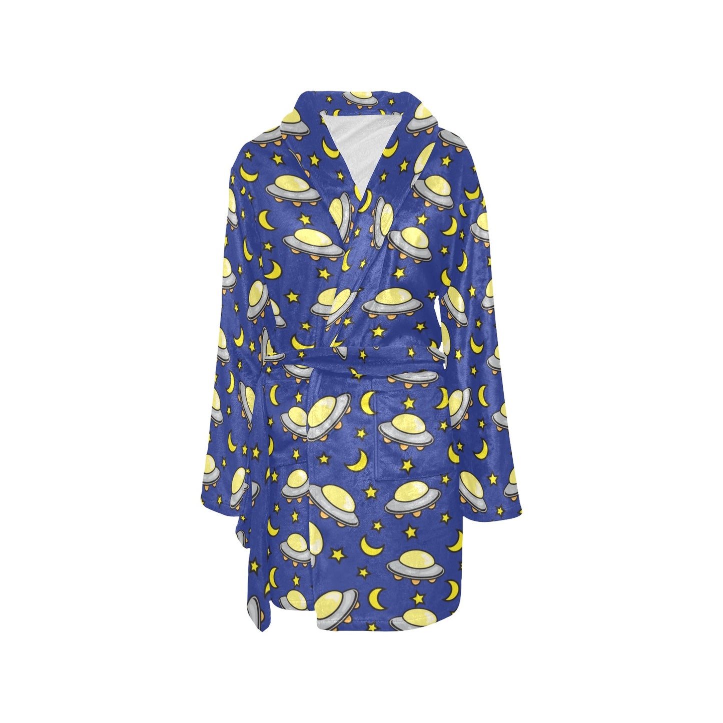 UFO Print Design LKS309 Women's Fleece Robe