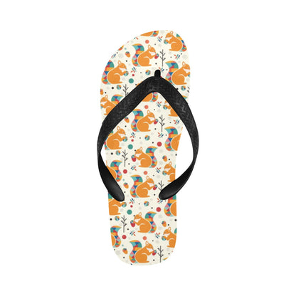 Squirrel Print Design LKS304 Flip Flops