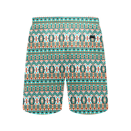 Indian Navajo Ethnic Themed Design Print Men's Swim Trunks Beach Shorts