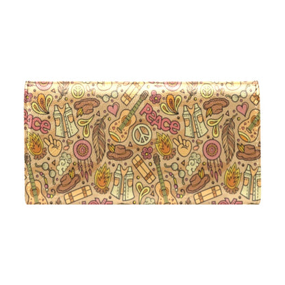 Hippie Print Design LKS305 Women's Trifold Wallet